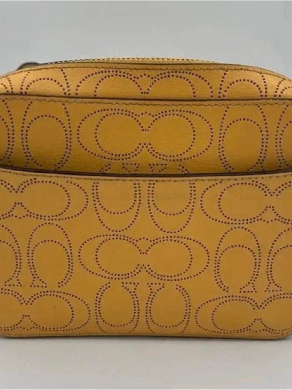 Coach Yellow-Tan Signature Crossbody Bag